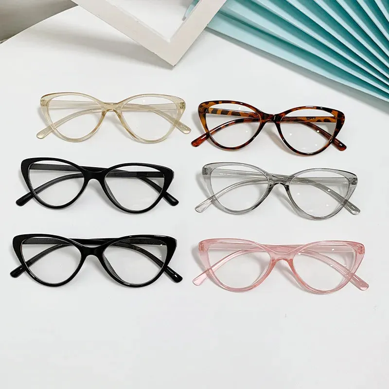 Personality Cat Eye Glasses Women Men Anti Blue Light Triangle Frame Party Computer Game  Protection Eye Eyeglasses