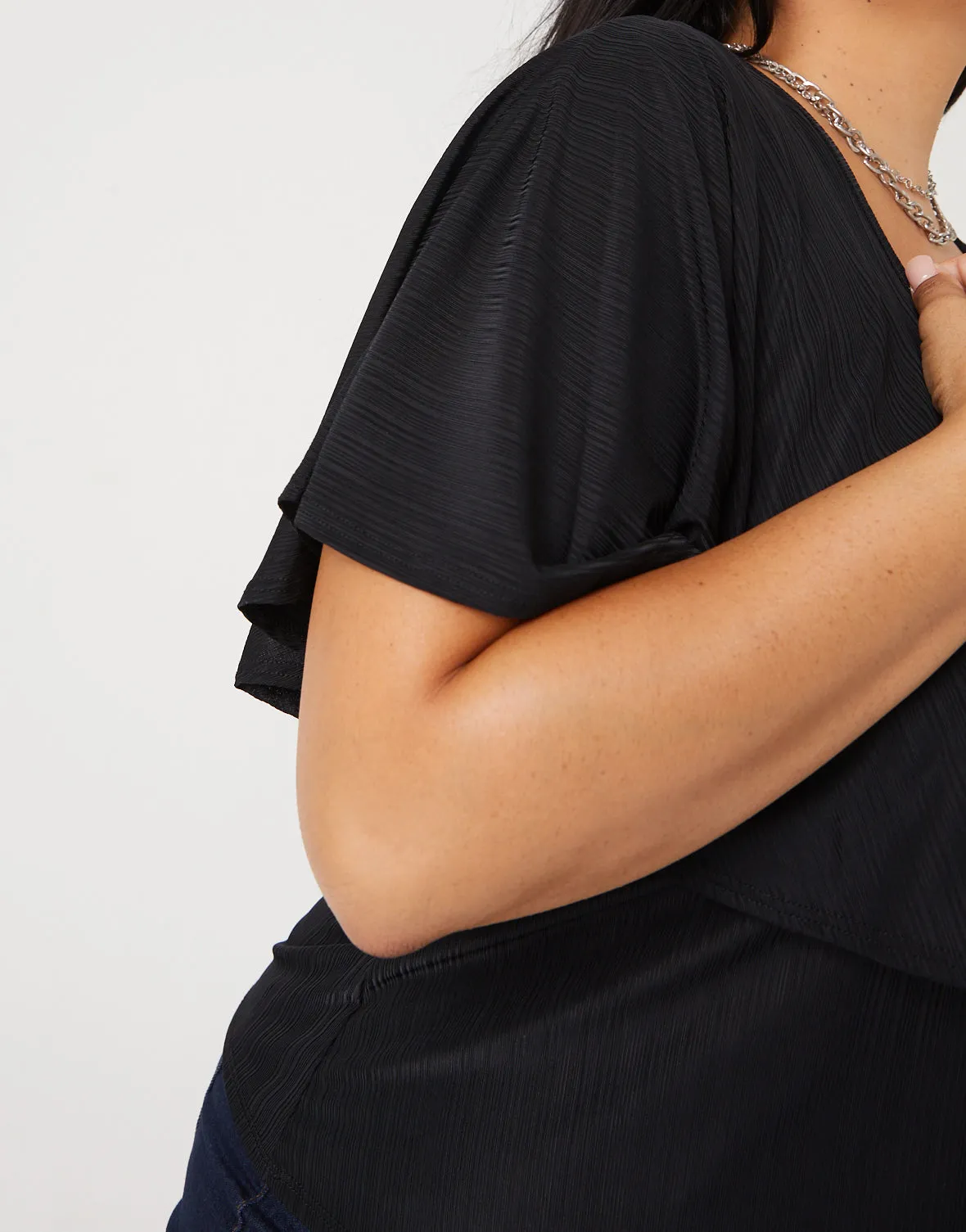 Plus Size Layered Ruffle Top