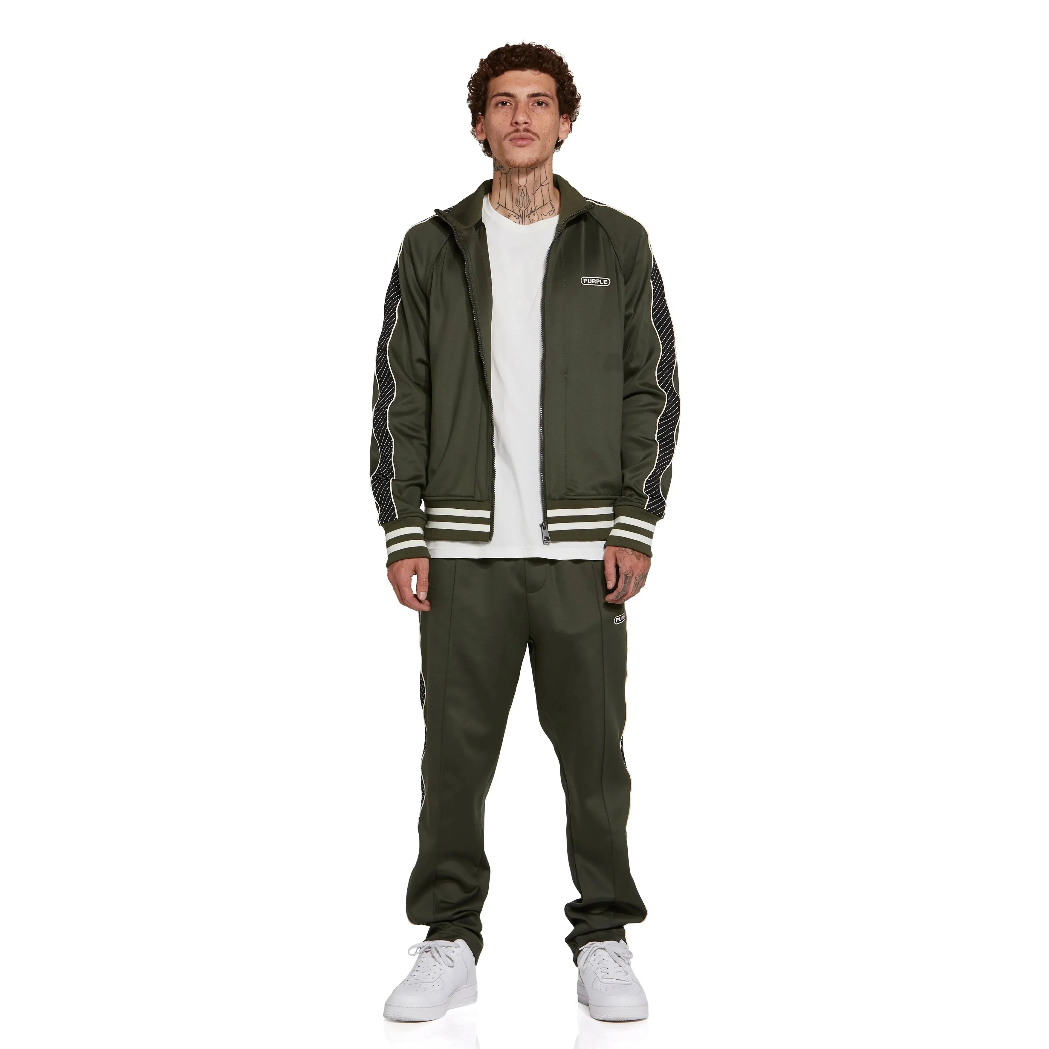 Purple Brand P415 Poly Tricot Forest Night Track Pant