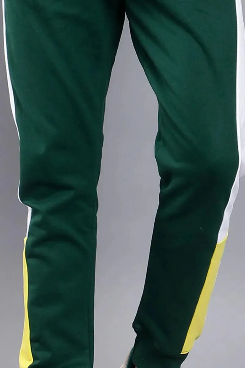 Regular Fit Green Premium Joggers For Men