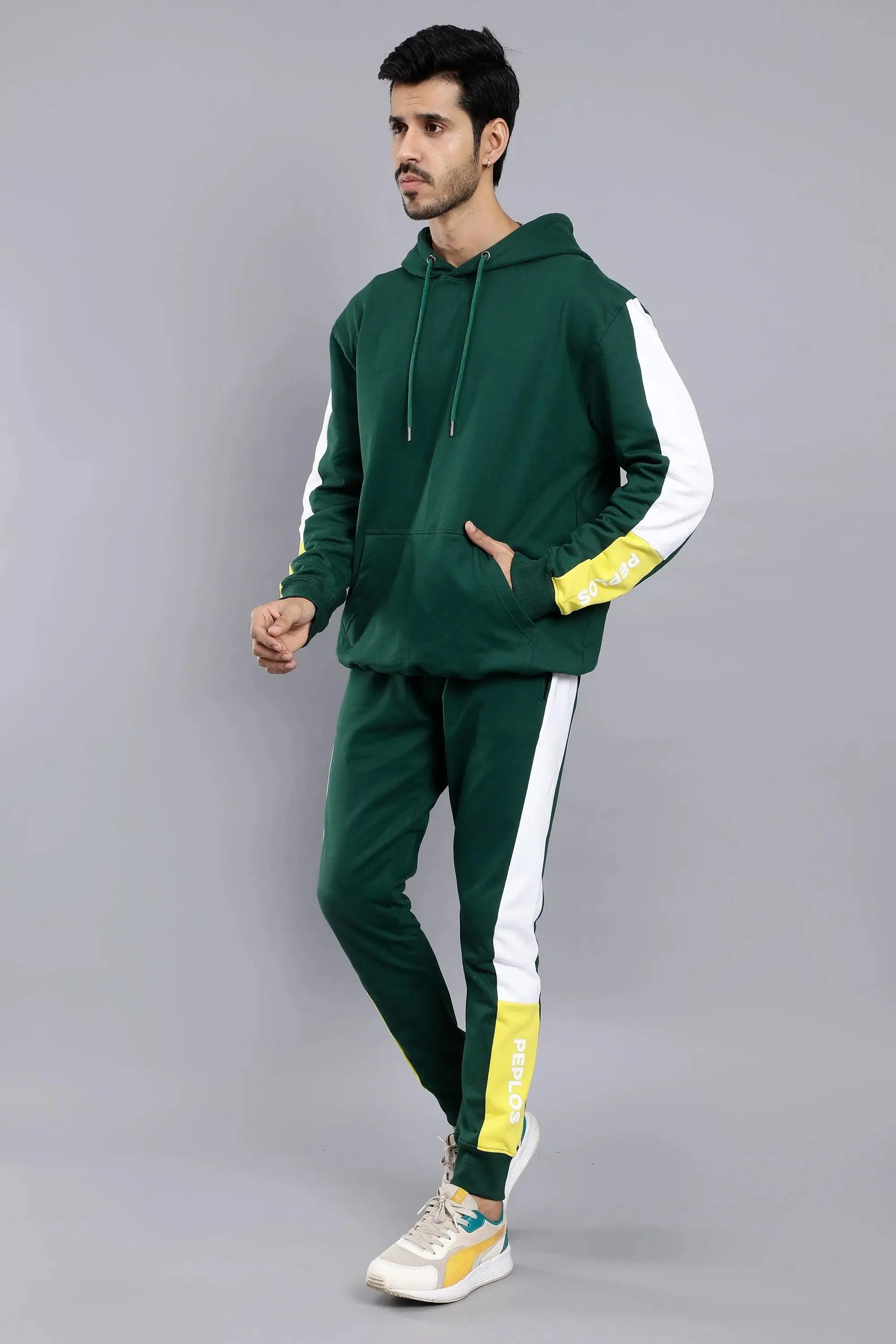 Regular Fit Green Premium Joggers For Men