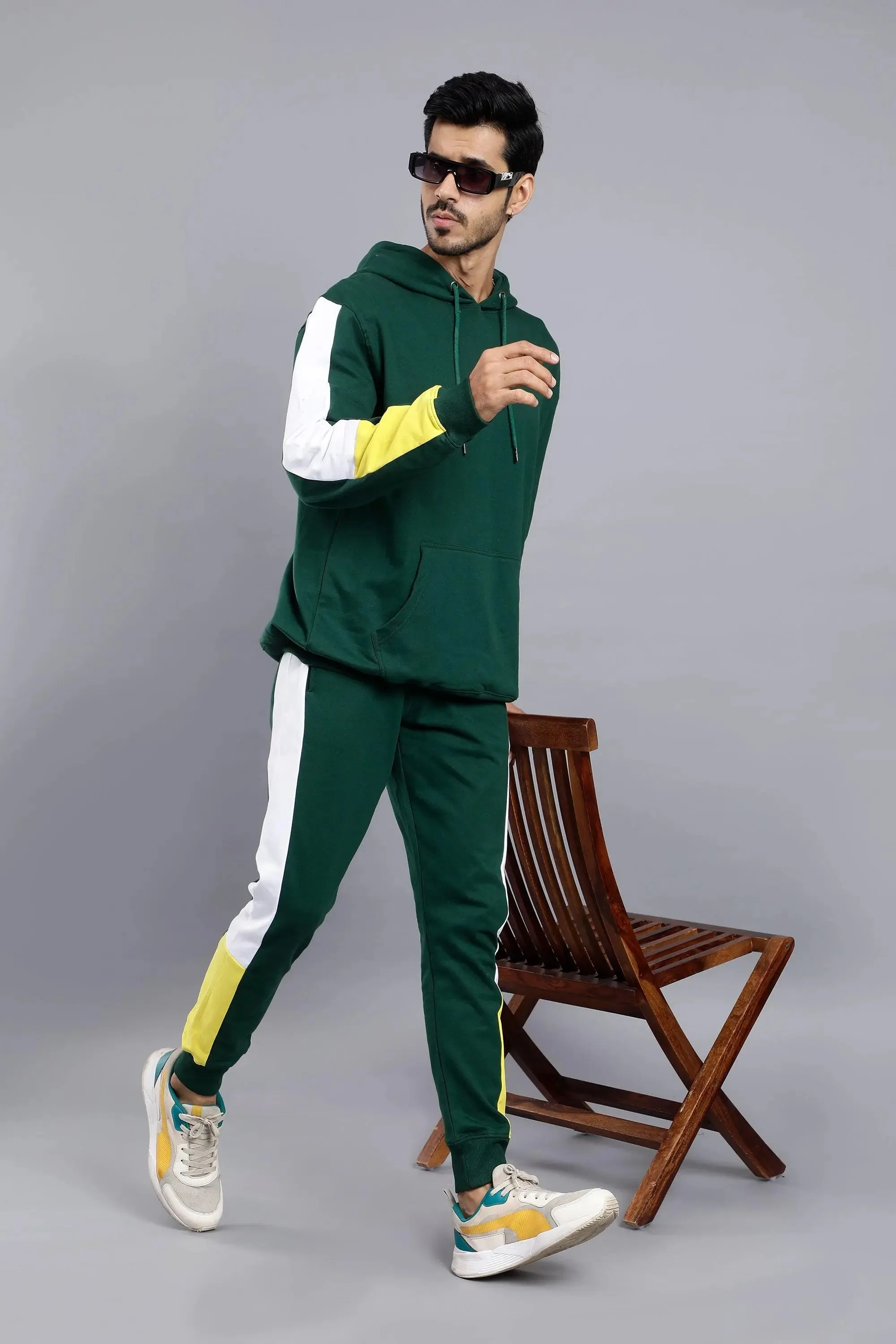 Regular Fit Green Premium Joggers For Men