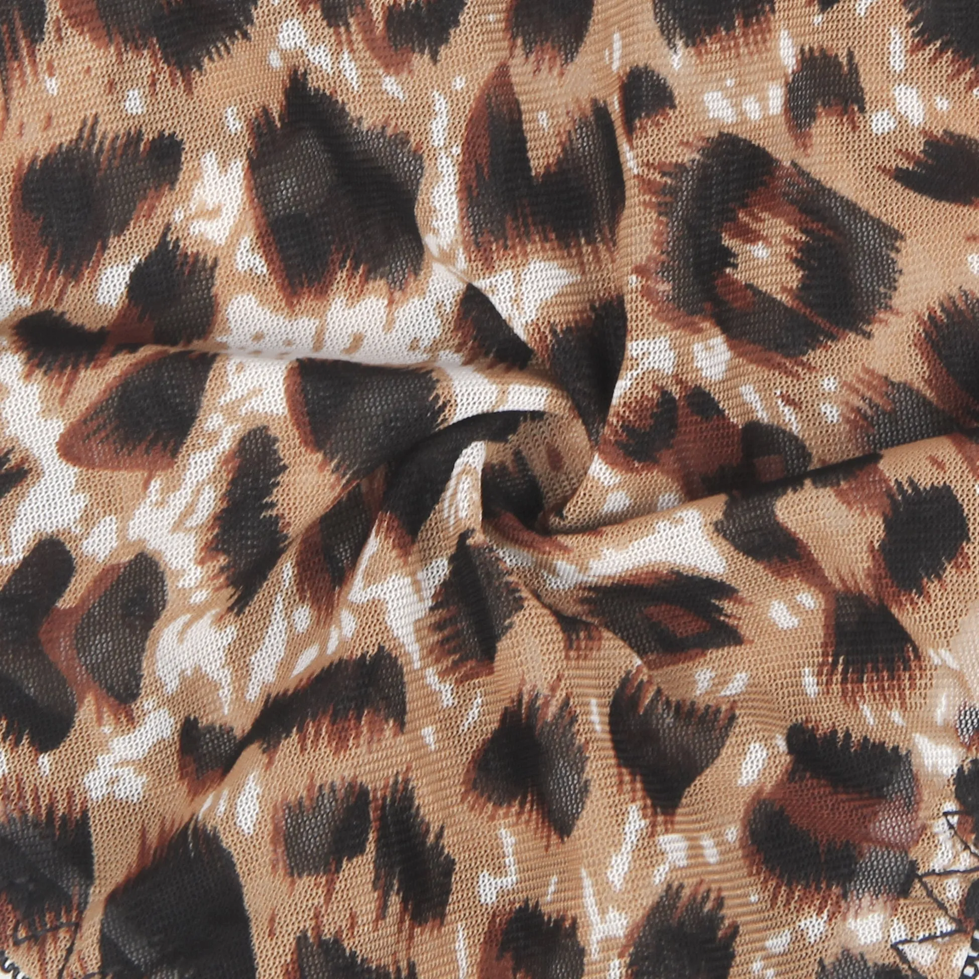Sexy Leopard Egypt Print Strappy Bondage Bodysuit