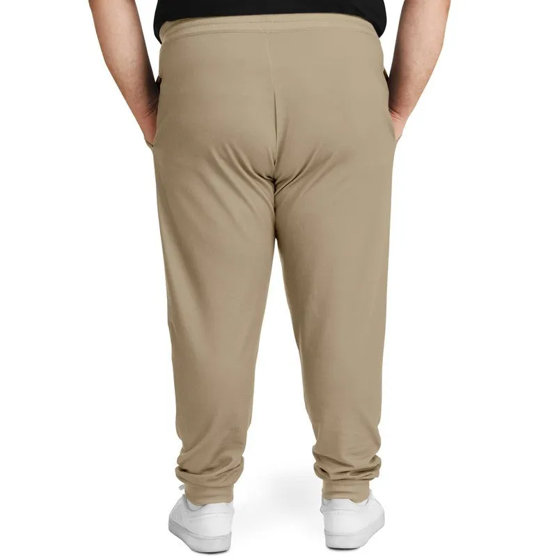 Shaded Pale Pastel Orange Brown Joggers | Unisex | with PLUS sizes | C0M15Y30K30
