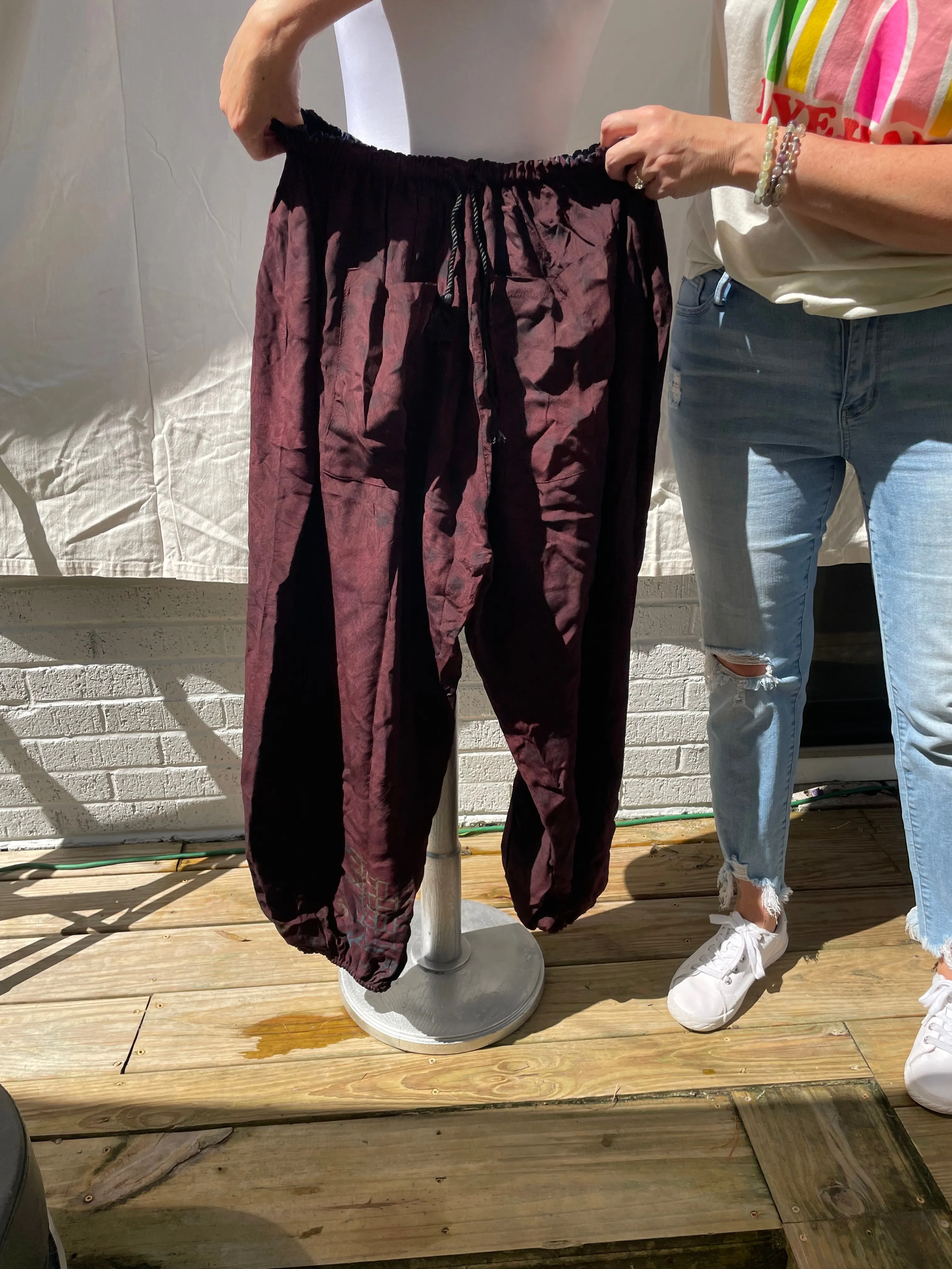 Silk Sari Jogger Pant by Kantha Bae