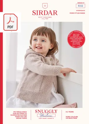 Sirdar 5322 Baby Duffle Coat in Sirdar Snuggly Heirloom (PDF)