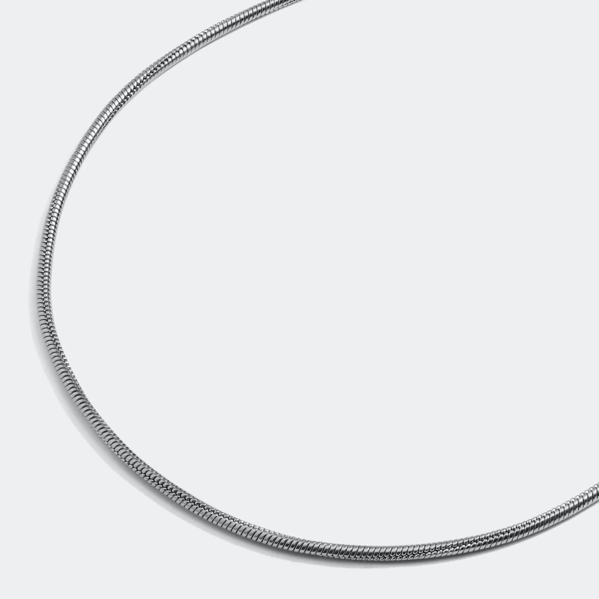 Snake Chain Necklace Silver