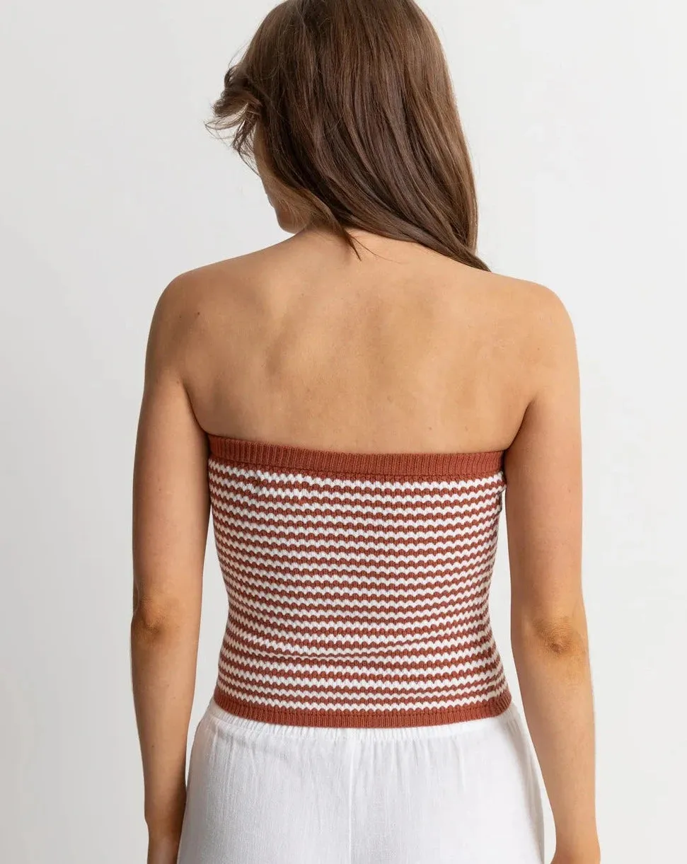 Spirit Strapless Knit Top in Spice