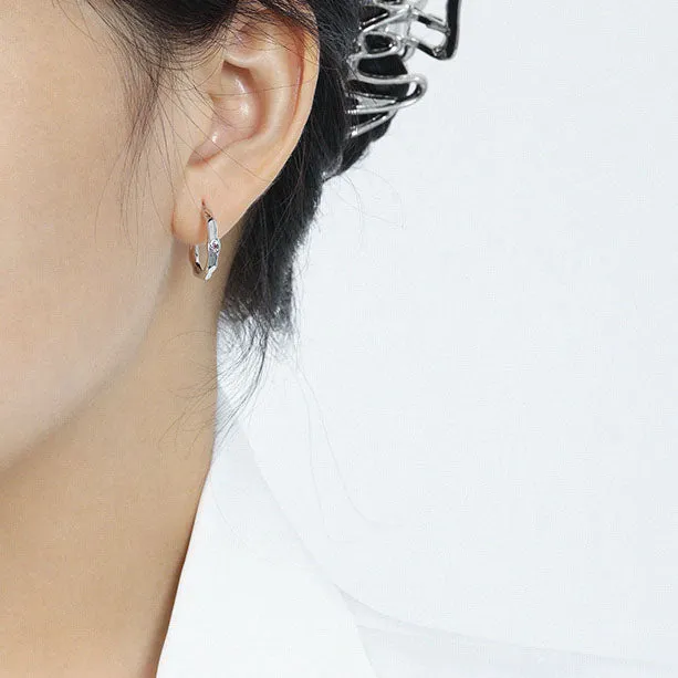 Sterling Silver Huggie Hoop Earrings