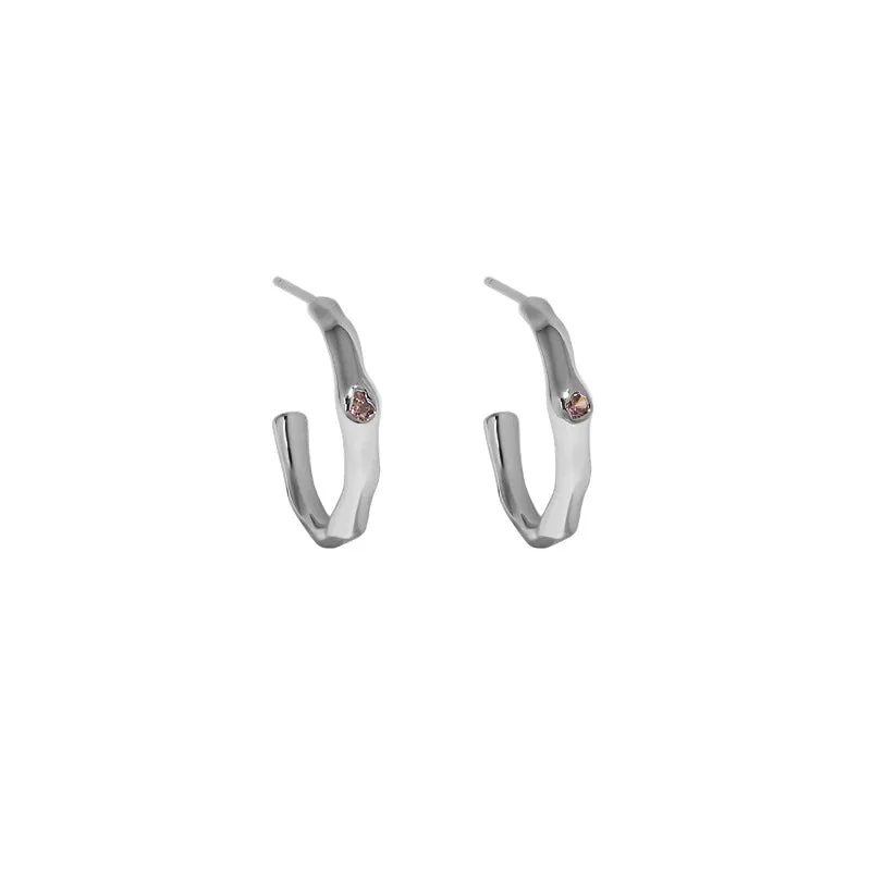 Sterling Silver Huggie Hoop Earrings