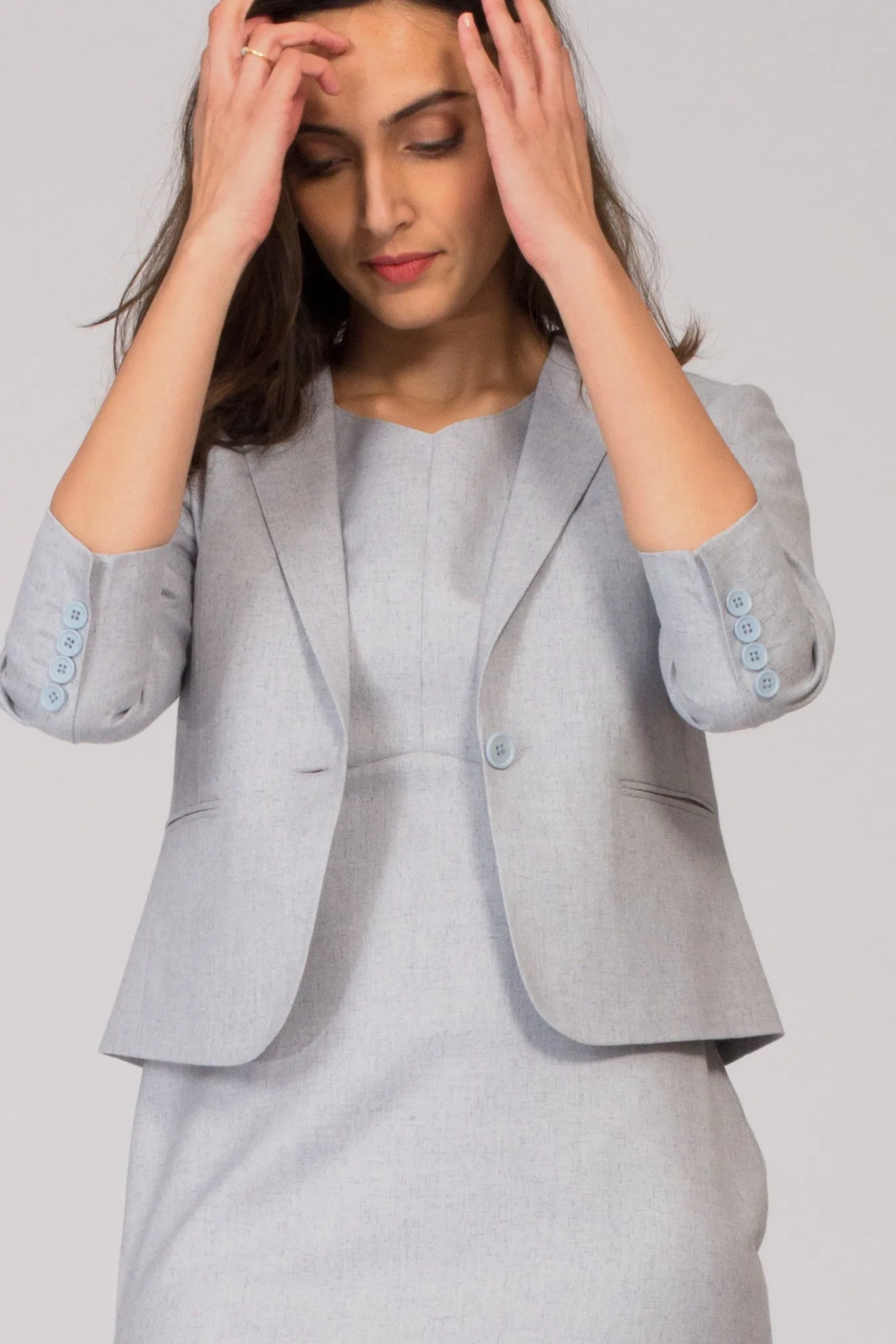 Stone Blue Semi Formal Blazer