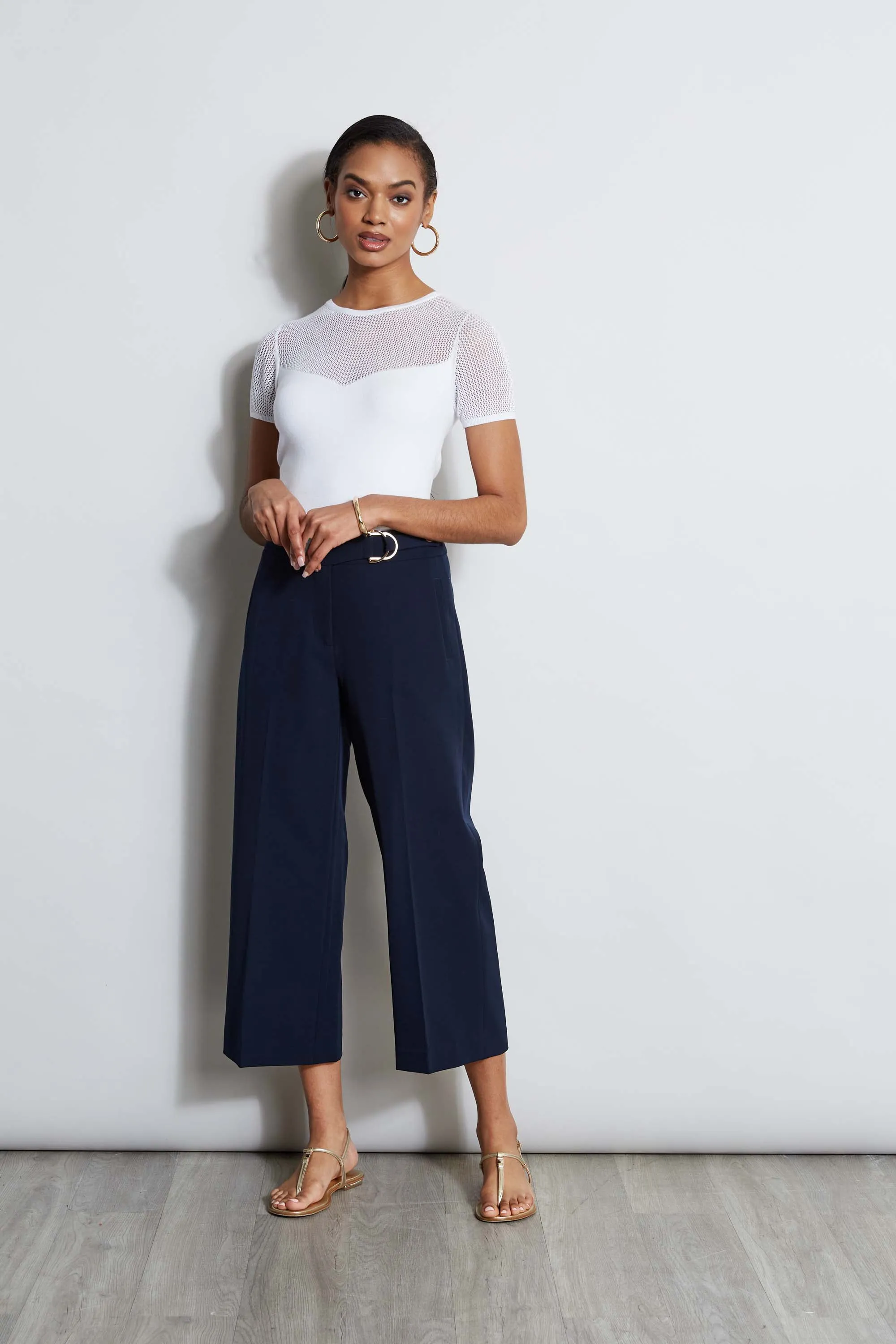 T-Tahari Cropped Wide Leg Pant