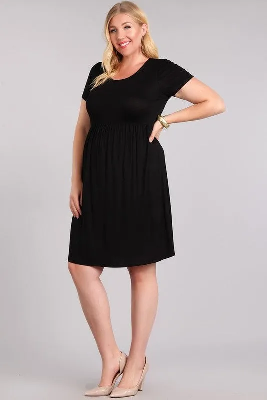 Tara Basic Baby Doll Dress PLUS Size