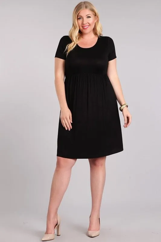 Tara Basic Baby Doll Dress PLUS Size