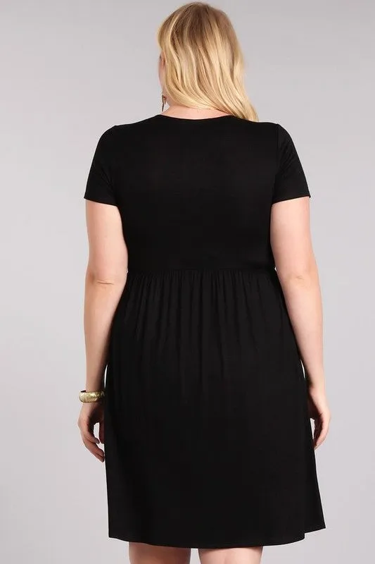 Tara Basic Baby Doll Dress PLUS Size