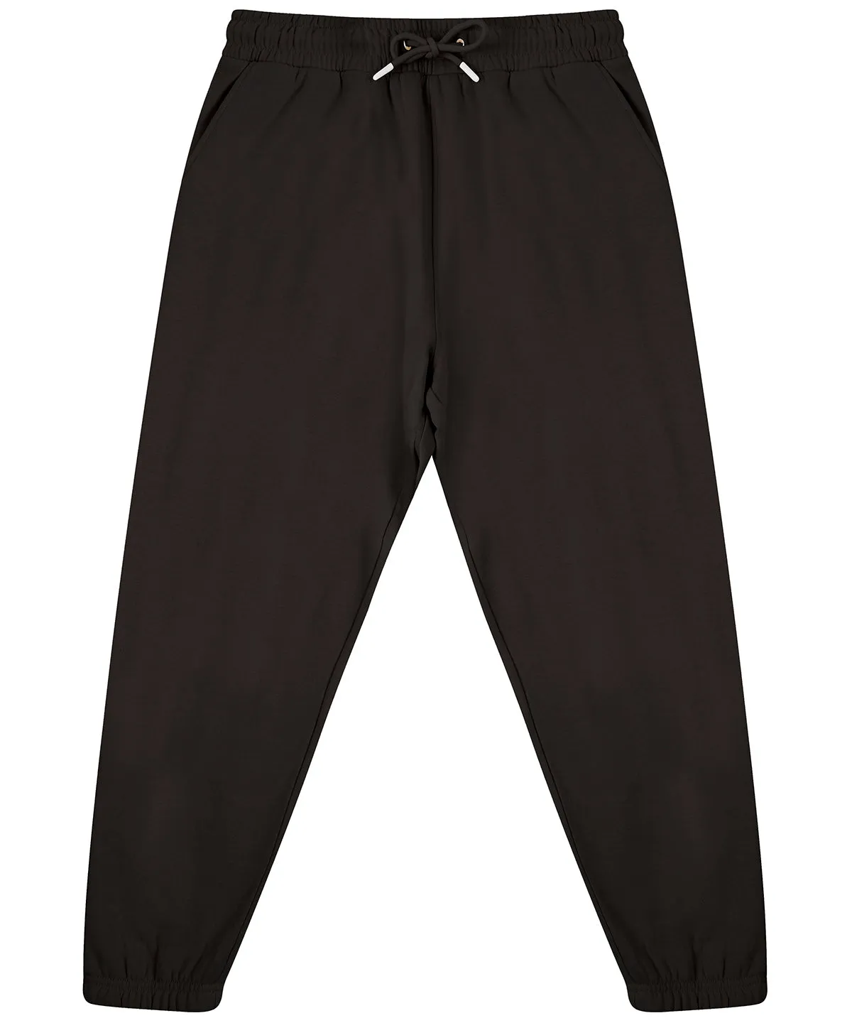 Unisex sustainable fashion cuffed joggers | Black