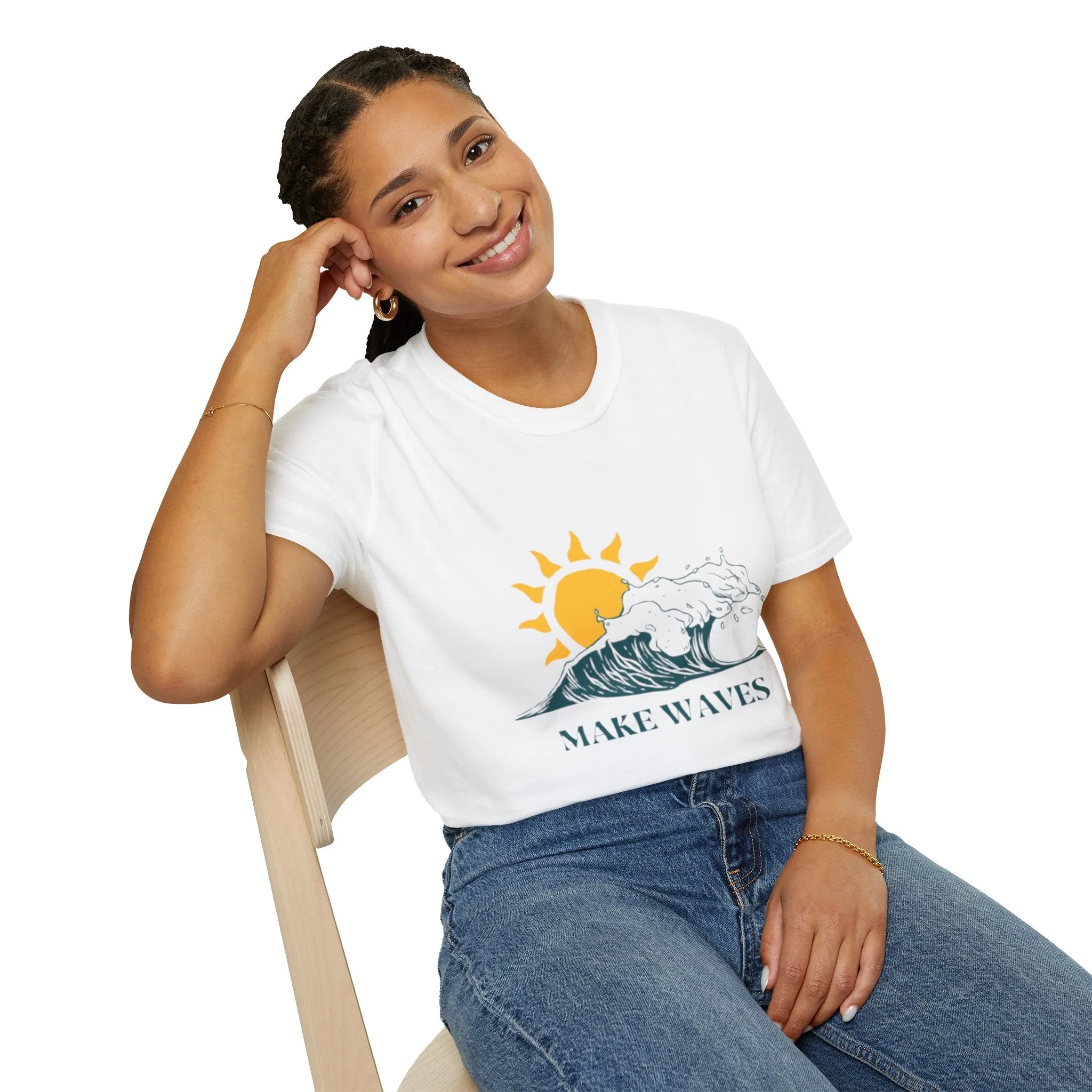 Wave Maker Unisex T-Shirt - 'Make Wave' Design