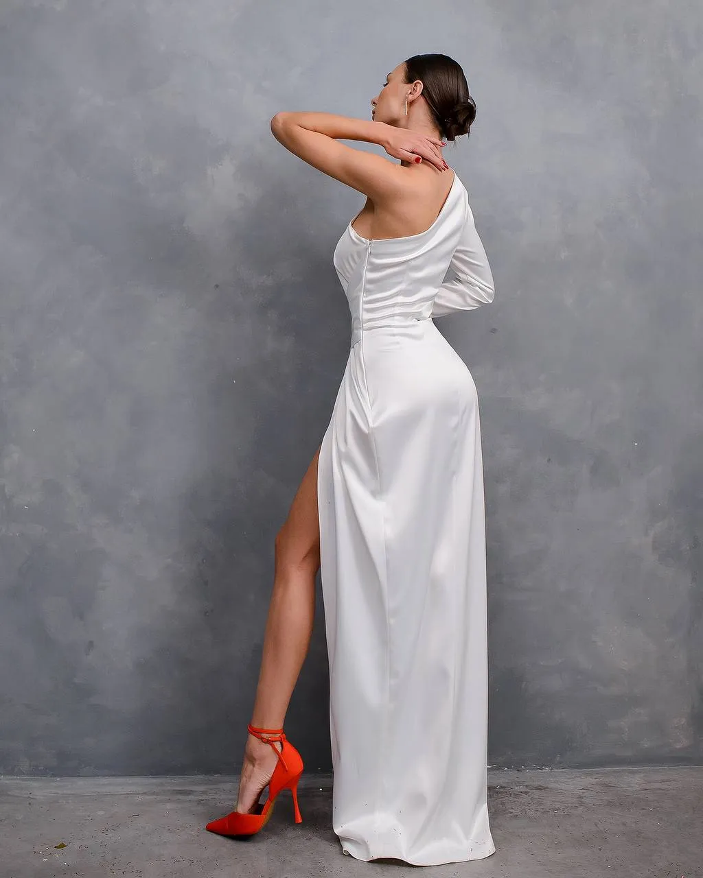 WHITE DRESS "LONG WITH SLITS"