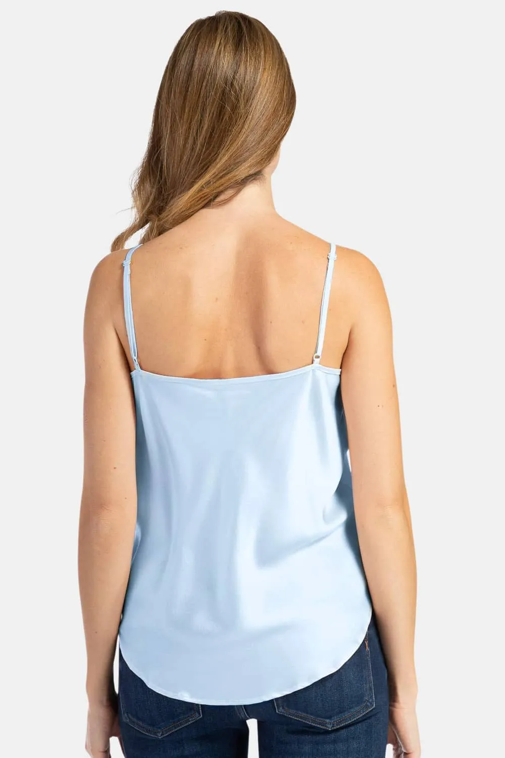 Women's 100% Pure Mulberry Silk Camisole with Adjustable Spaghetti Straps - OUTLET - FINAL SALE
