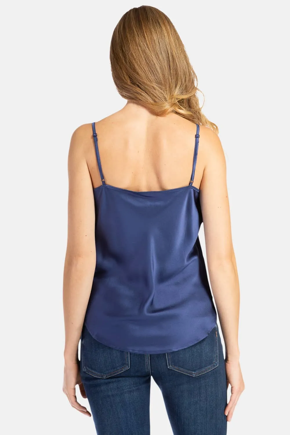 Women's 100% Pure Mulberry Silk Camisole with Adjustable Spaghetti Straps - OUTLET - FINAL SALE