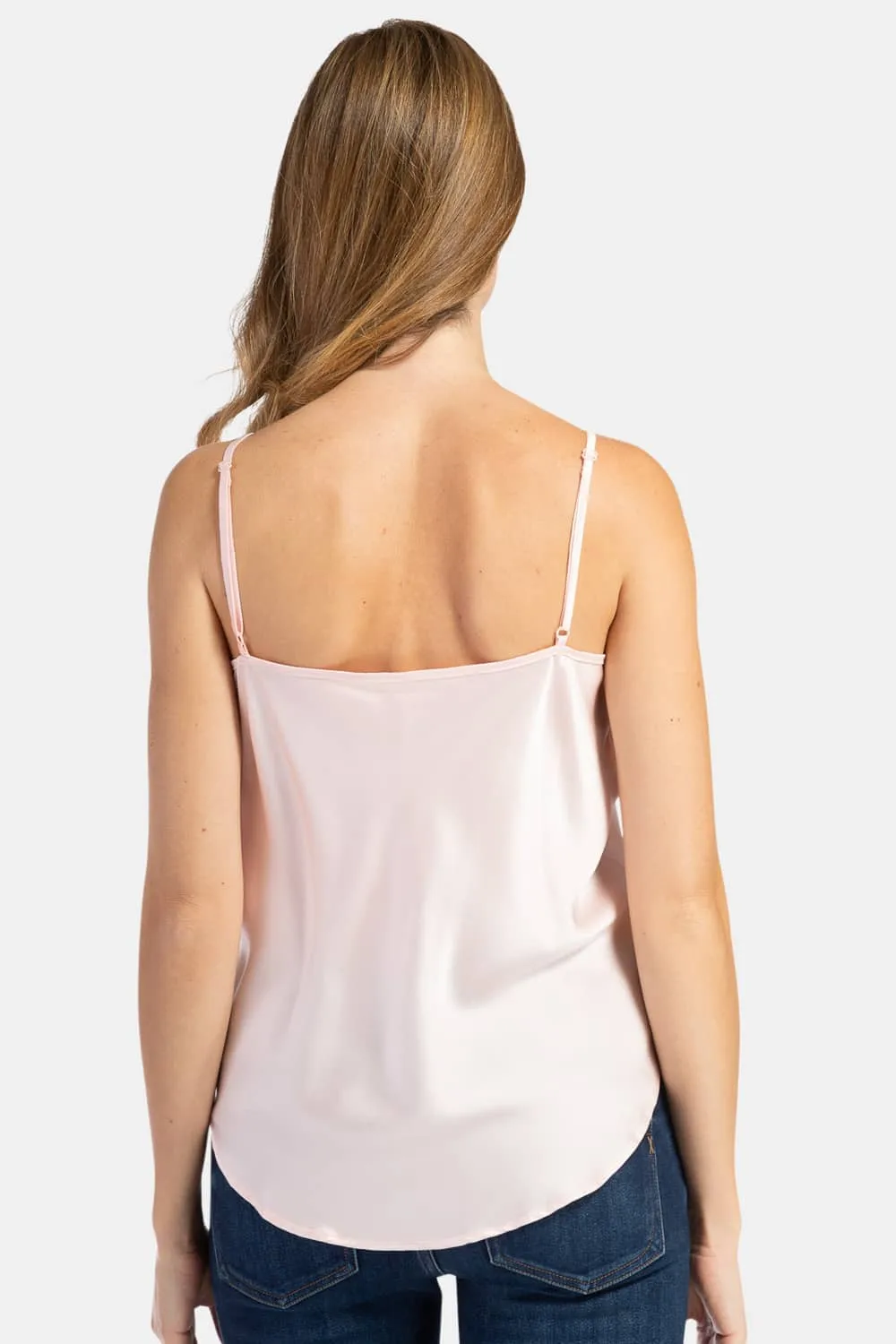 Women's 100% Pure Mulberry Silk Camisole with Adjustable Spaghetti Straps - OUTLET - FINAL SALE