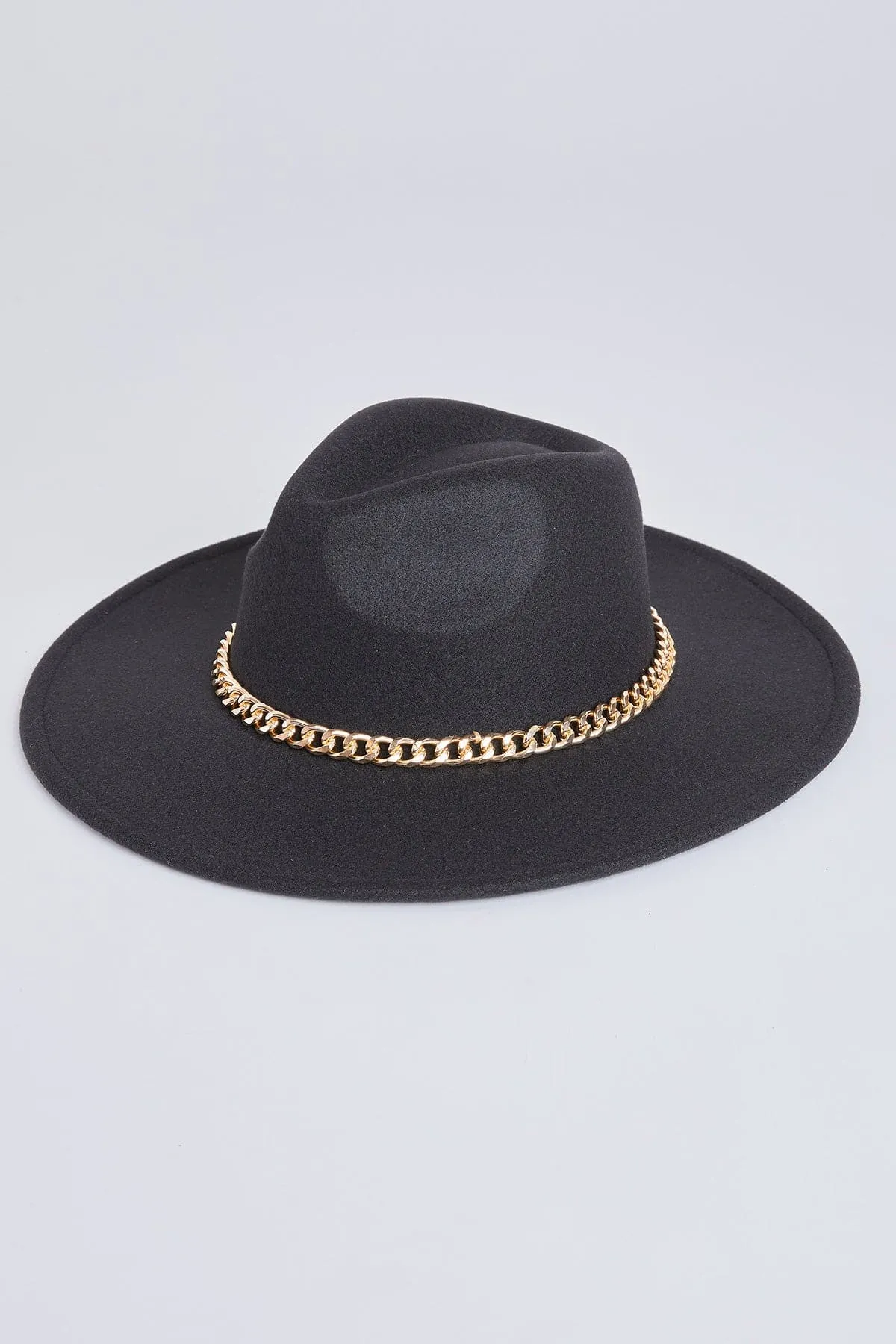 Womens Chain Wide Brim Hat
